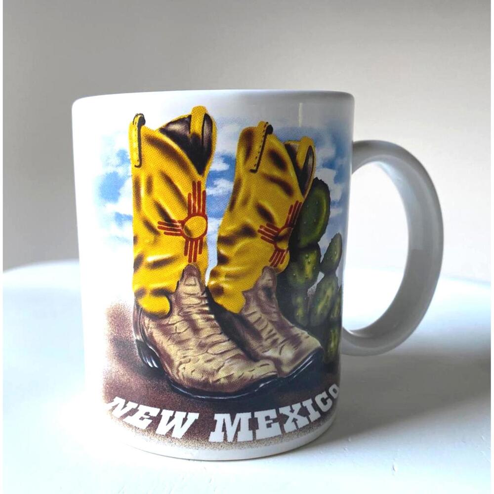 NEW MEXICO MUG / Boots, Cactus and Blue Sky / Coffee-Ready!